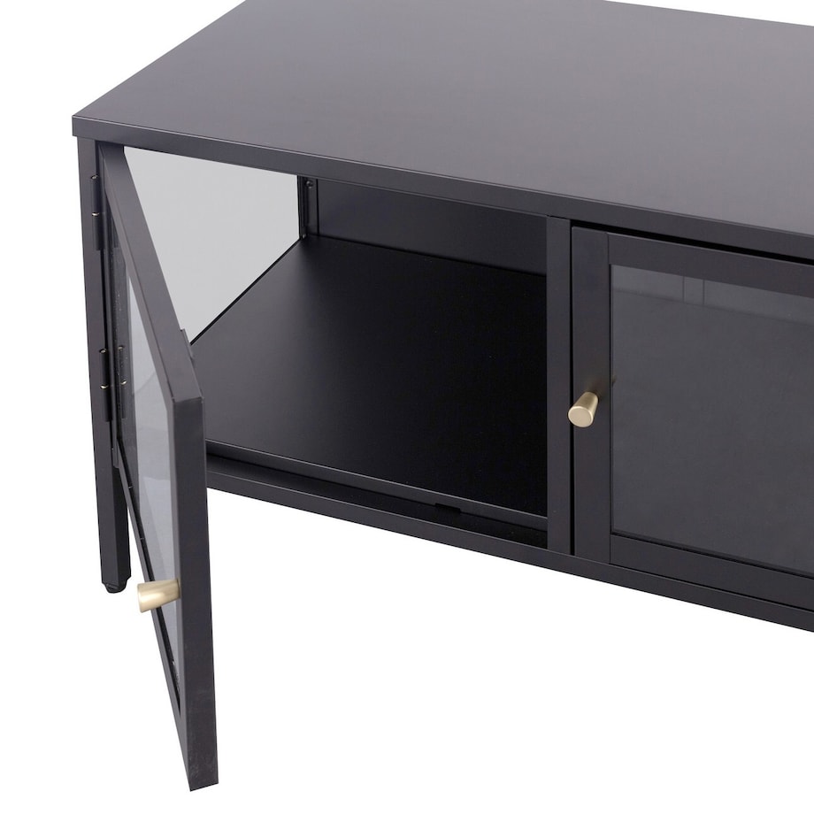 Szafka RTV Xappa black, 132 x 40,5 x 52 cm