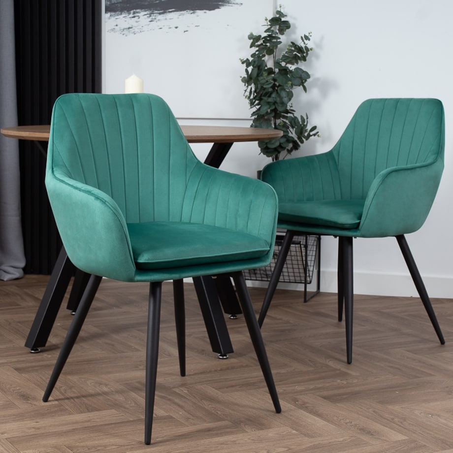 Krzesło tapicerowane welurowe fotel do salonu jadalni