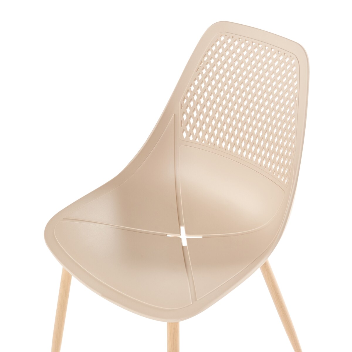 Zestaw 4 krzeseł HAZELTON Beżowy