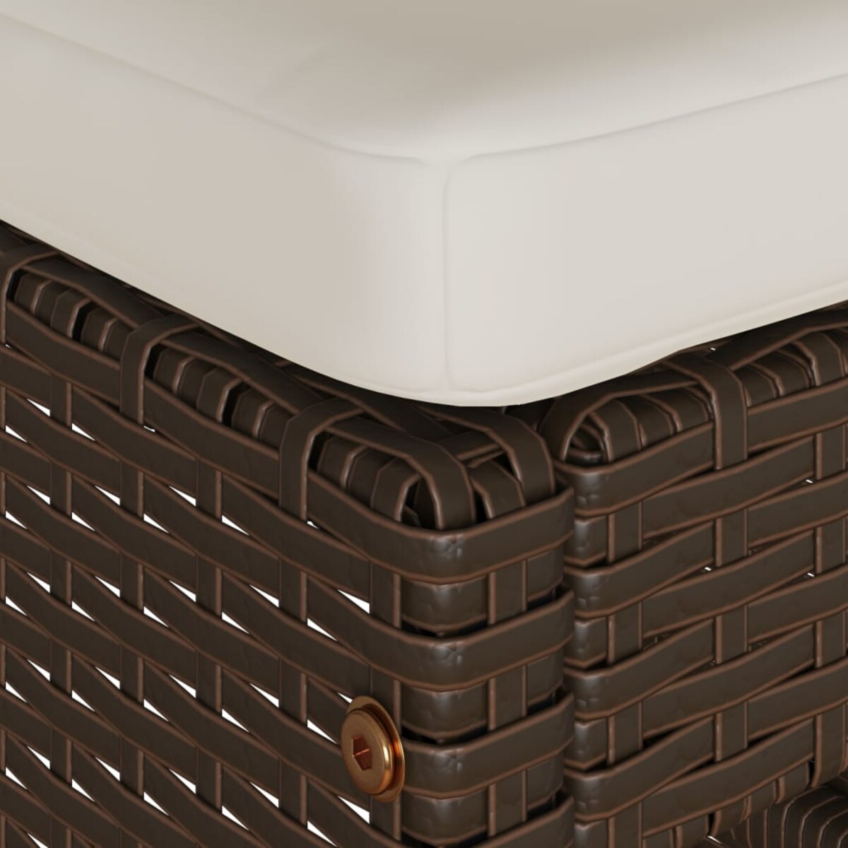 vidaXL Ogrodowe stołki barowe z poduszkami, 6 szt, brązowe, polirattan