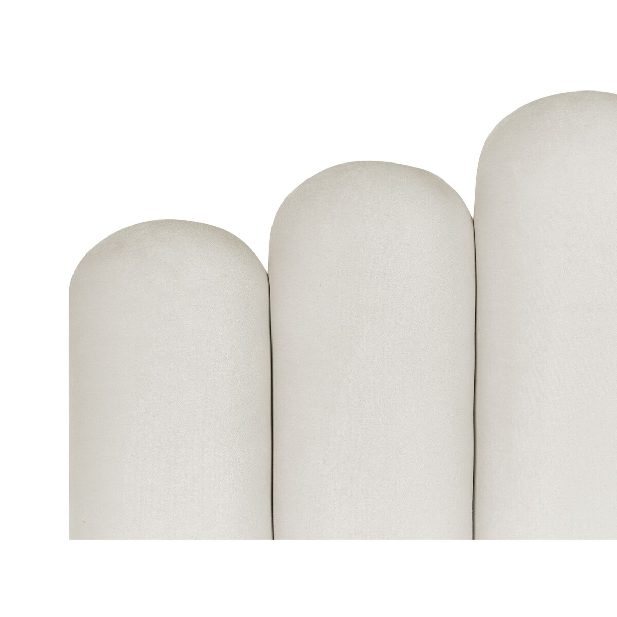 Łóżko z pojemnikiem welurowe 180 x 200 cm złamana biel VINCENNES