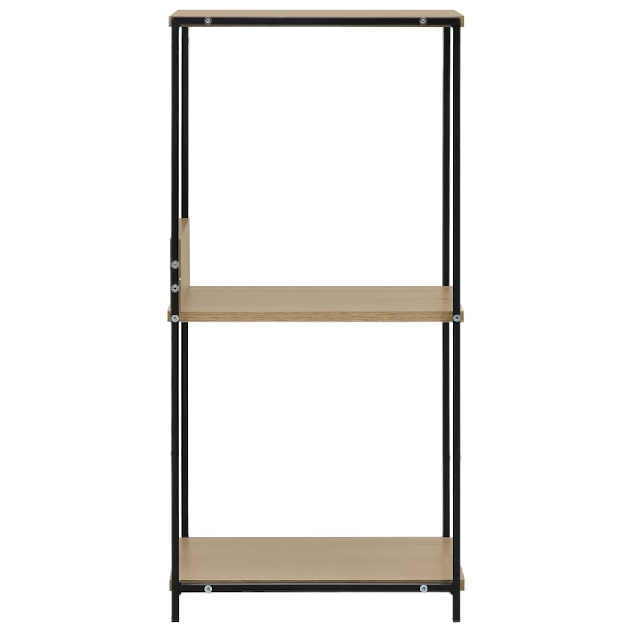 vidaXL Mała, prosta półka, czarny i dębowy, 33,5x39,6x79,7 cm