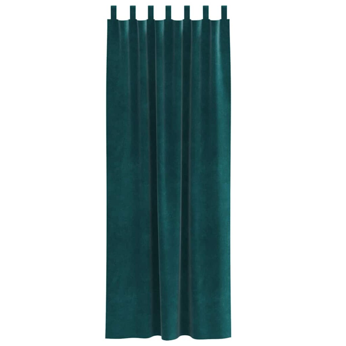 vidaXL Zasłony z zasłonami 2 pcs Ciemnozielony 140 x 225 cm Aksamit