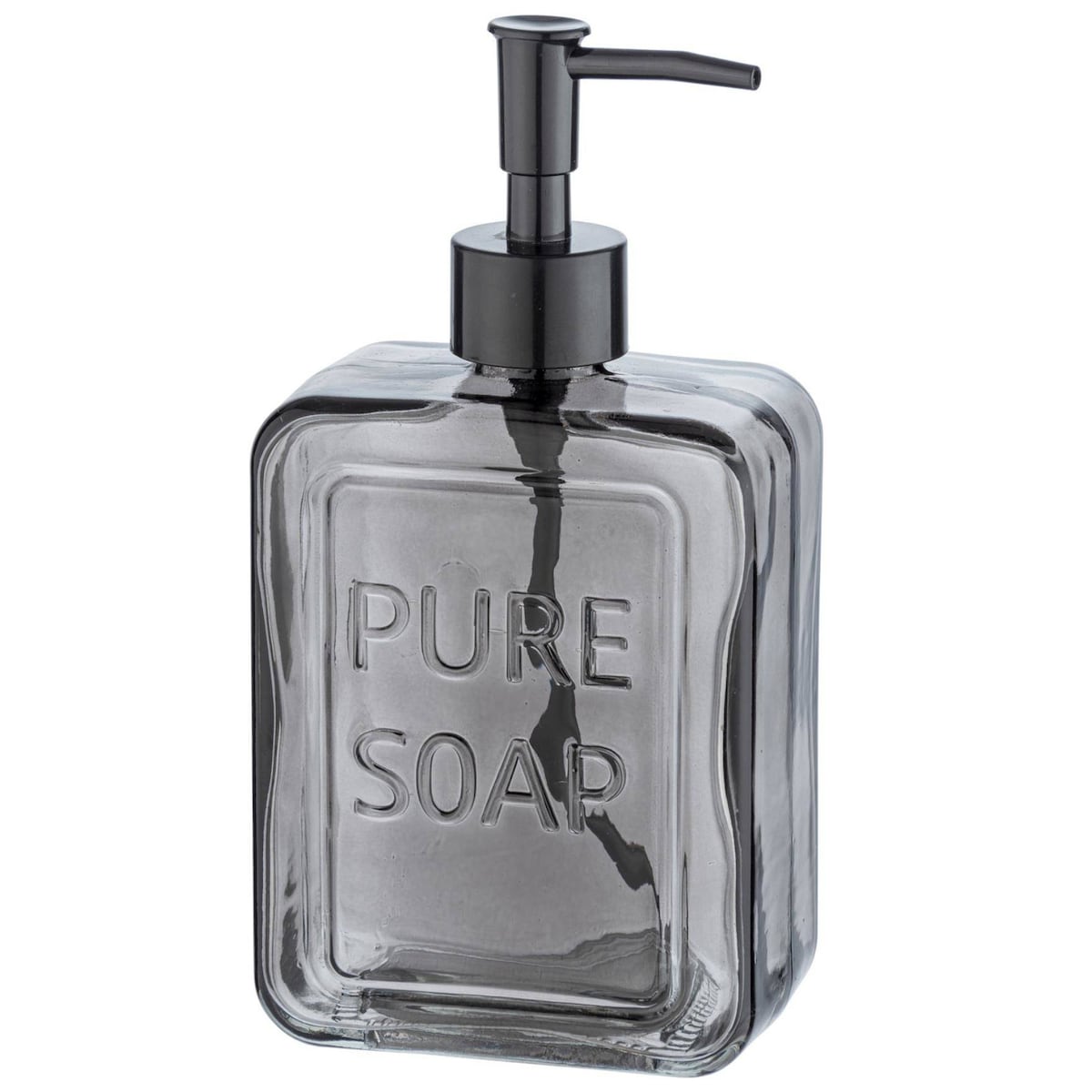 Dozownik do mydła w płynie PURE, szklany, 550 ml, WENKO, kolor przezroczysty