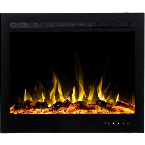 Kominek elektryczny AFLAMO Majestic 39 - ścienny i do zabudowy - 77x63x14 cm - kominek LED z funkcją grzania 750/1500 W