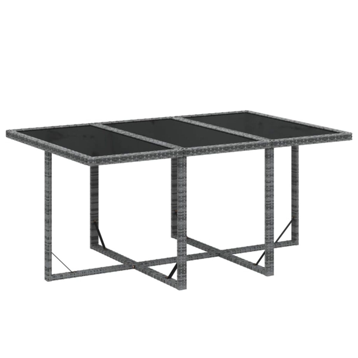 vidaXL 7-cz. zestaw mebli ogrodowych z poduszkami, polirattan, szary