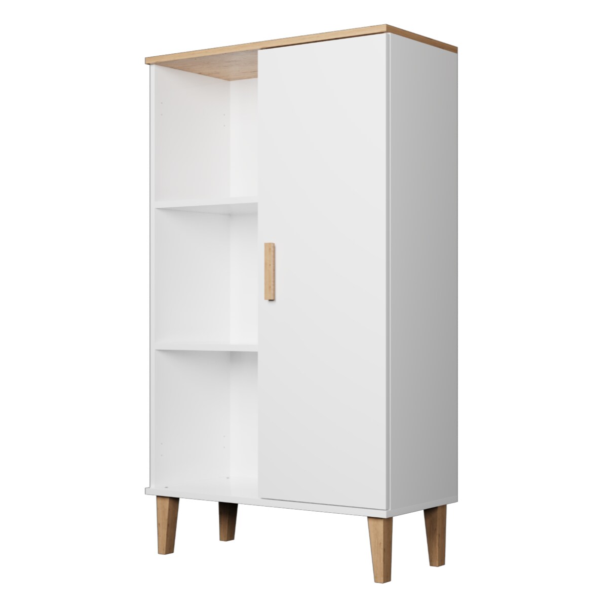 Regał Denver biały & hikora