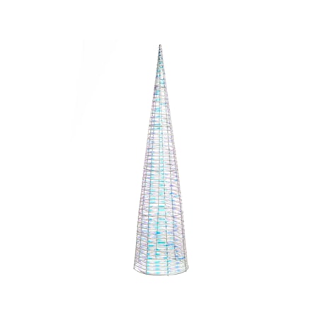 Zestaw 3 dekoracji świątecznych LED SONDER Choinka 40/60/80 cm Biały