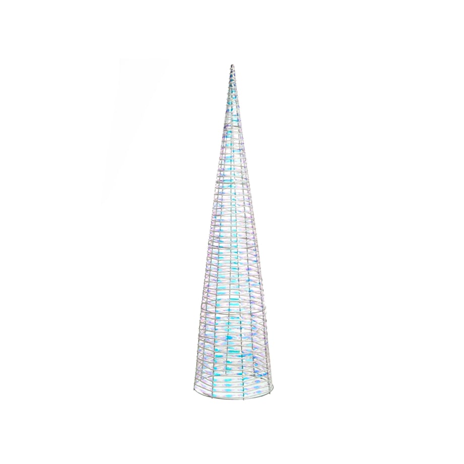 Zestaw 3 dekoracji świątecznych LED SONDER Choinka 40/60/80 cm Biały