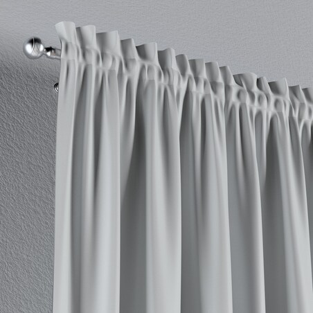 Zasłona na kanale z grzywką 1 szt. 130x245 gołębi srebrny z połyskiem