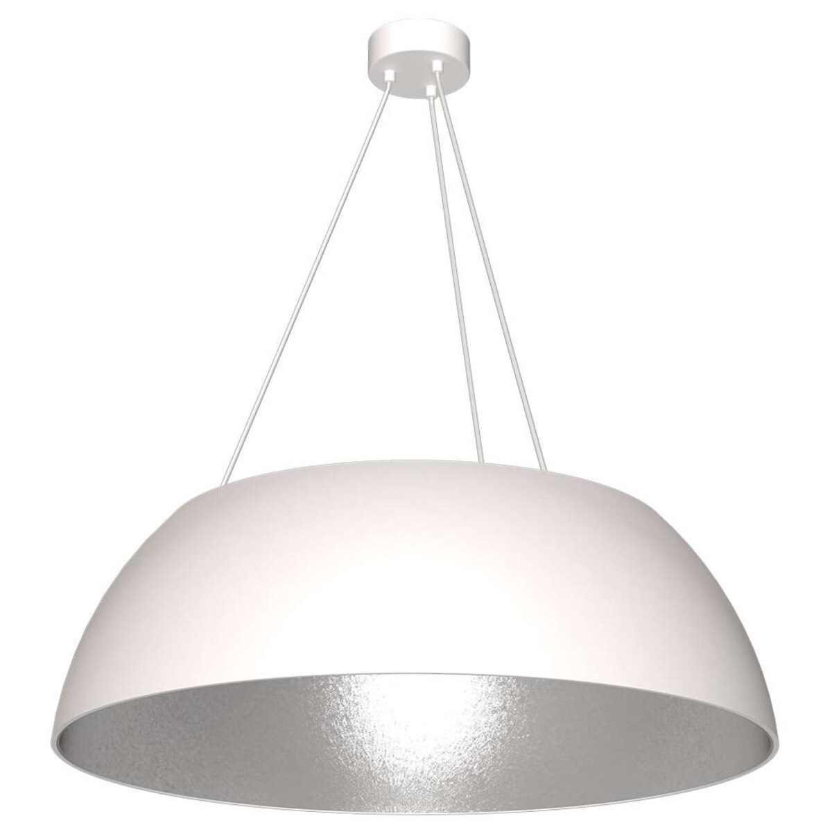 LAMPA wisząca MORGAN MLP 4477 Milagro zwieszana OPRAWA okrągła biała srebrna
