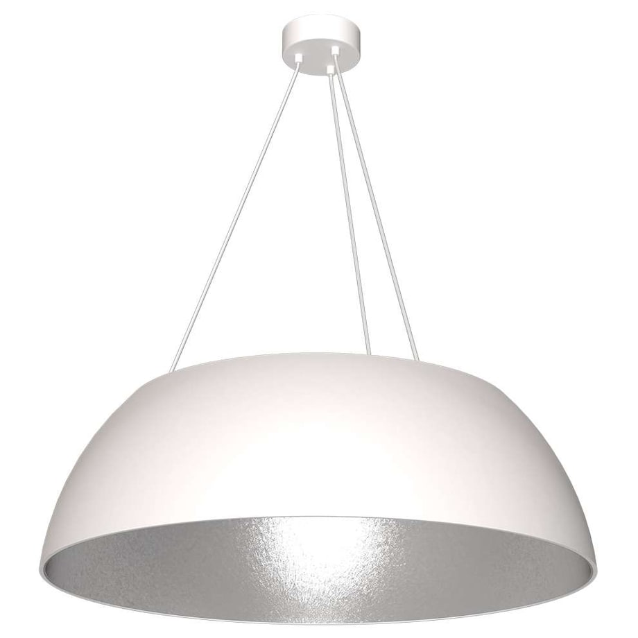 LAMPA wisząca MORGAN MLP 4477 Milagro zwieszana OPRAWA okrągła biała srebrna