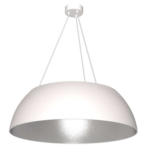 LAMPA wisząca MORGAN MLP 4477 Milagro zwieszana OPRAWA okrągła biała srebrna