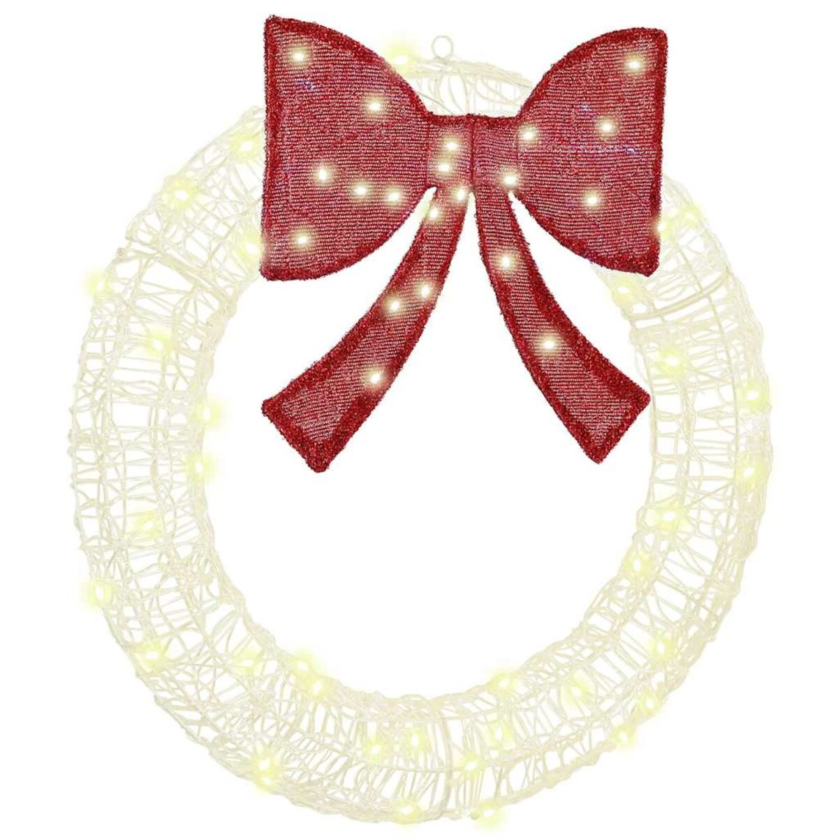 vidaXL Wianek z 60 diodami LED Ciepła biel 75 cm Akryl