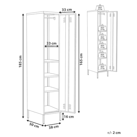 Szafa biurowa metalowa żółta FROME