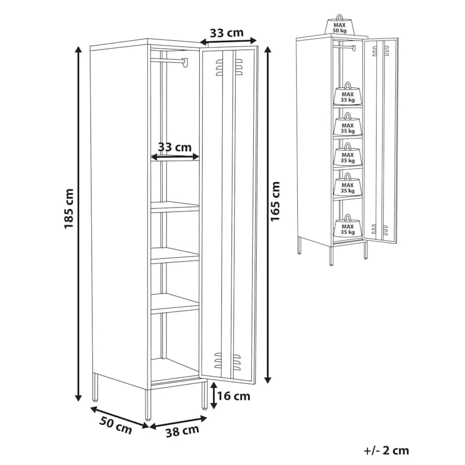 Szafa biurowa metalowa żółta FROME