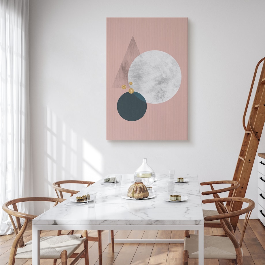 Obraz Do Salonu Figury Geometryczne Abstrakcja Styl Glamour 30x40cm