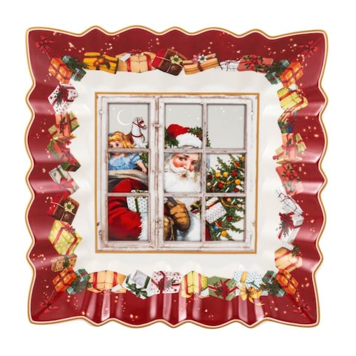 Półmisek kwadratowy św. Mikołaj za oknem Toy's Fantasy, 23 x 23 x 3.5 cm, Villeroy & Boch