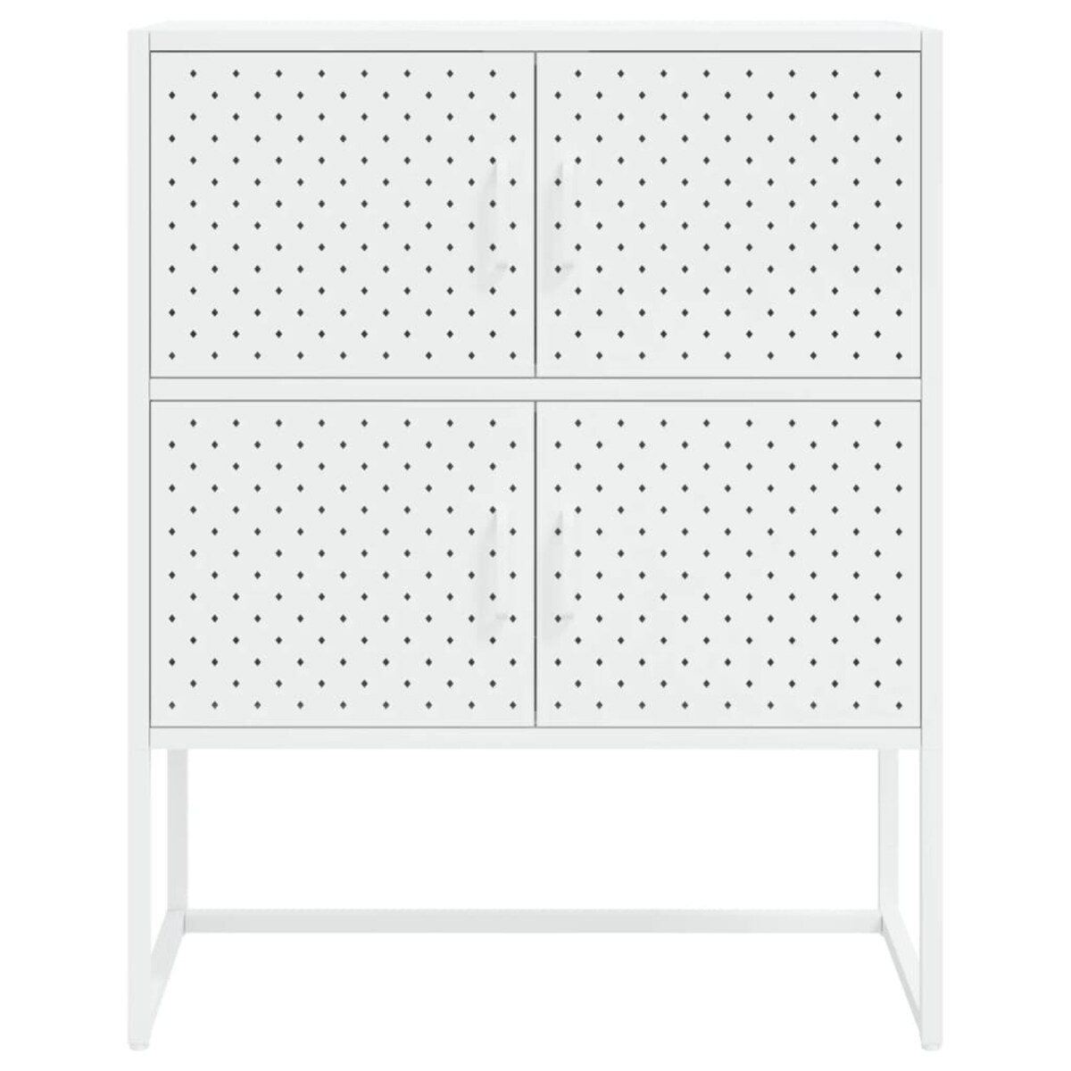 vidaXL Szafka, biała, 80x35x100 cm, stal