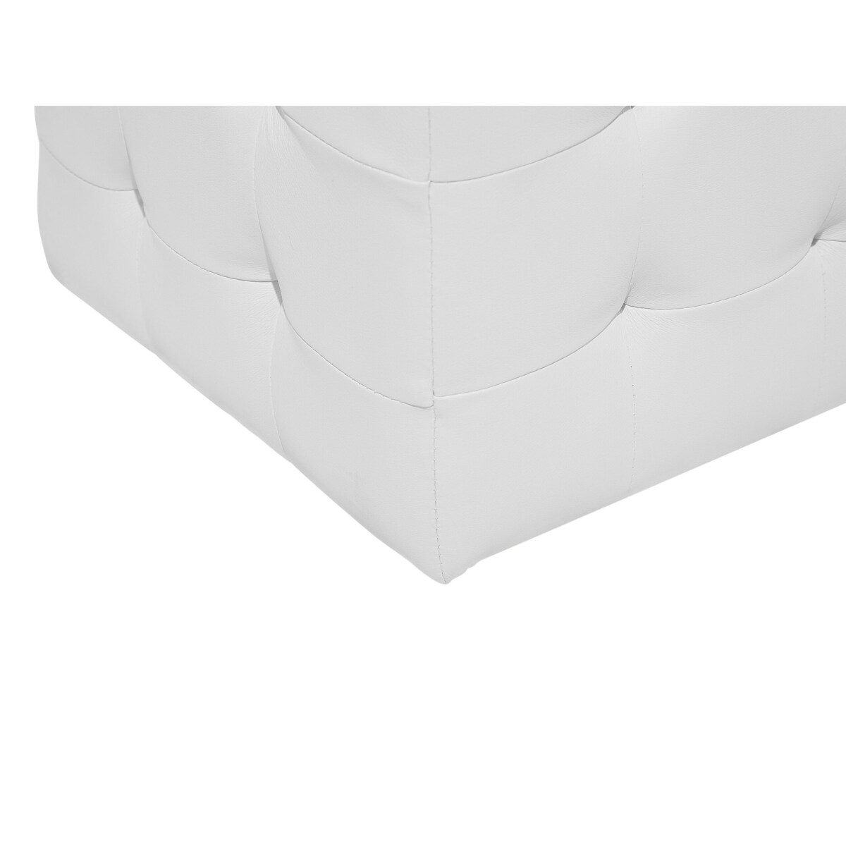 Puf ze schowkiem ekoskóra biały MICHIGAN