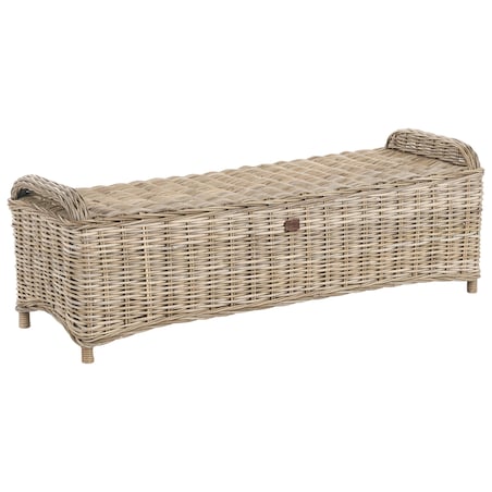 Otomana ogrodowa SUSUA 140 cm Rattan Naturalny