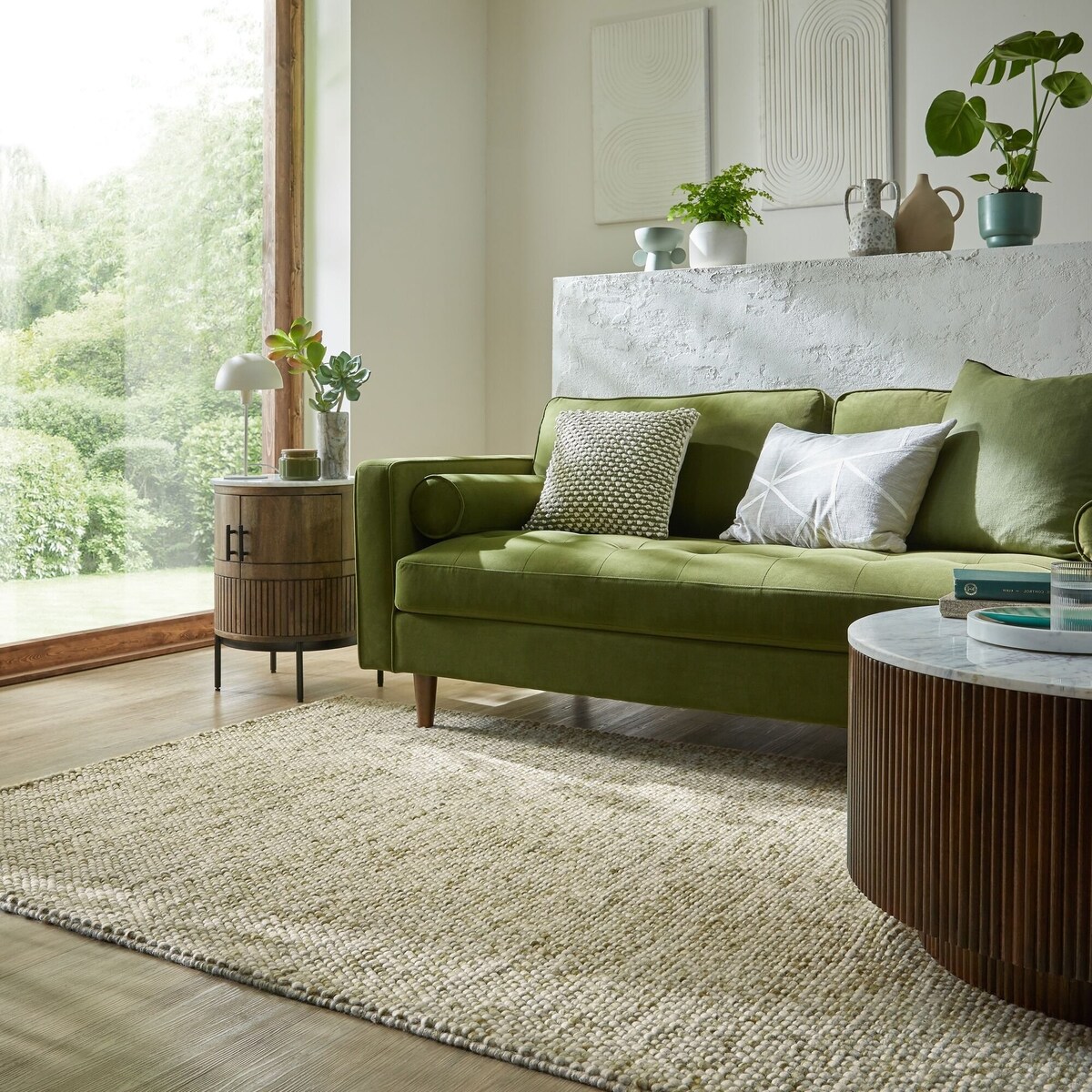 Dywan Wełniany Minerals Zielony 120x170