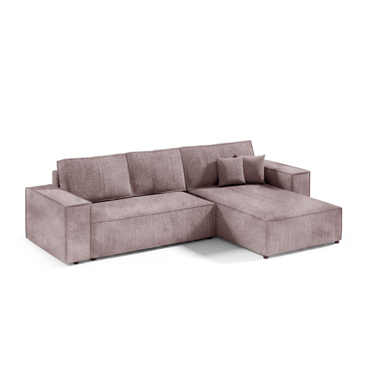 Narożnik MILLE L z funkcją spania, sztruks, Kolor: POSO 27