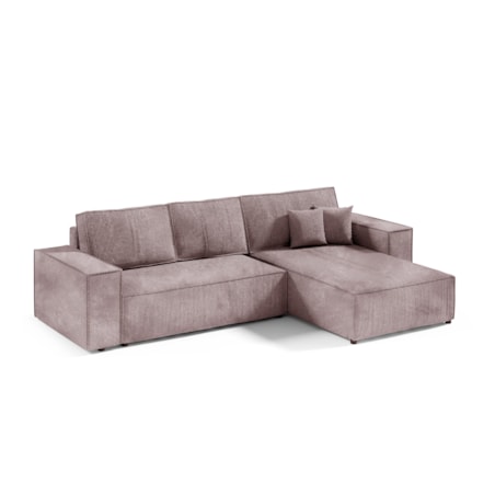 Narożnik MILLE L z funkcją spania, sztruks, Kolor: POSO 27