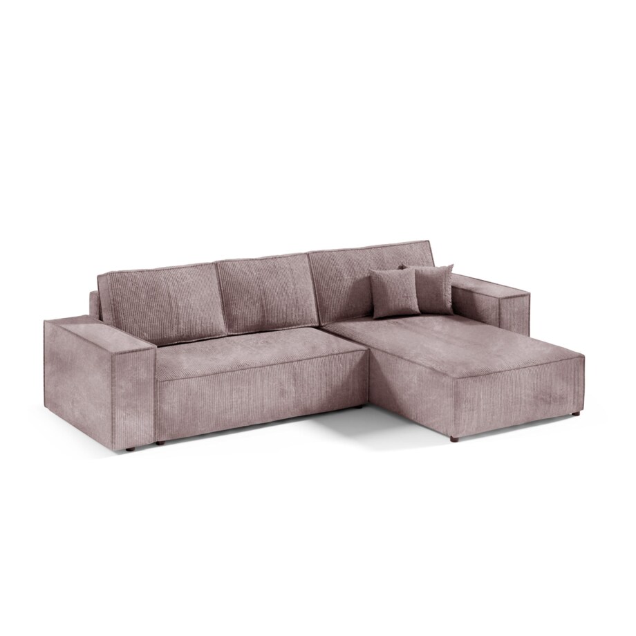 Narożnik MILLE L z funkcją spania, sztruks, Kolor: POSO 27