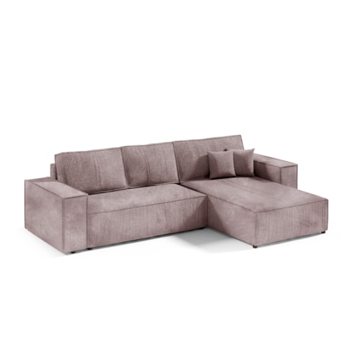 Narożnik MILLE L z funkcją spania, sztruks, Kolor: POSO 27