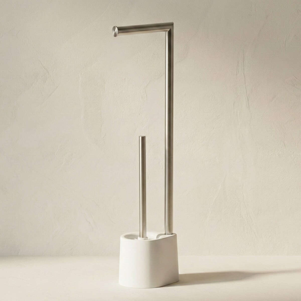 Stojak na papier toaletowy i szczotkę do WC STILK, 63 cm