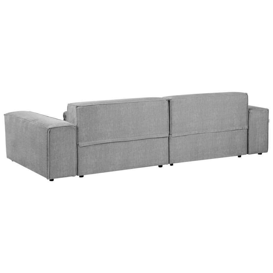 Narożnik modułowy 2-osobowy lewostronny z otomaną szary HELLNAR