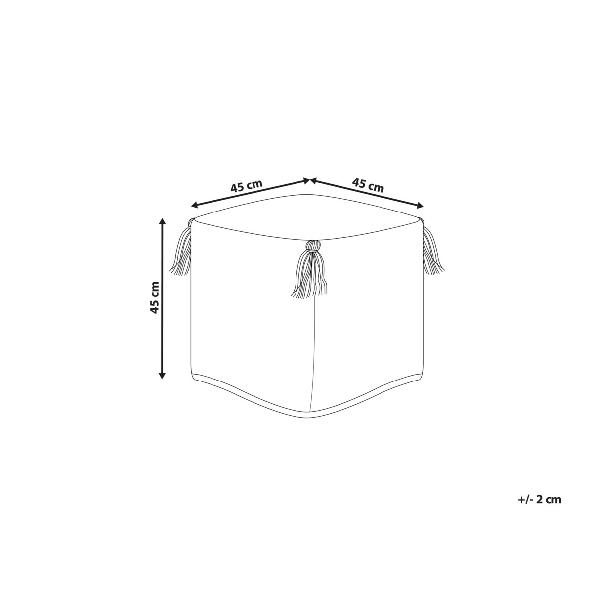 Puf bawełniany 45 x 45 cm wielokolorowy MONEASA