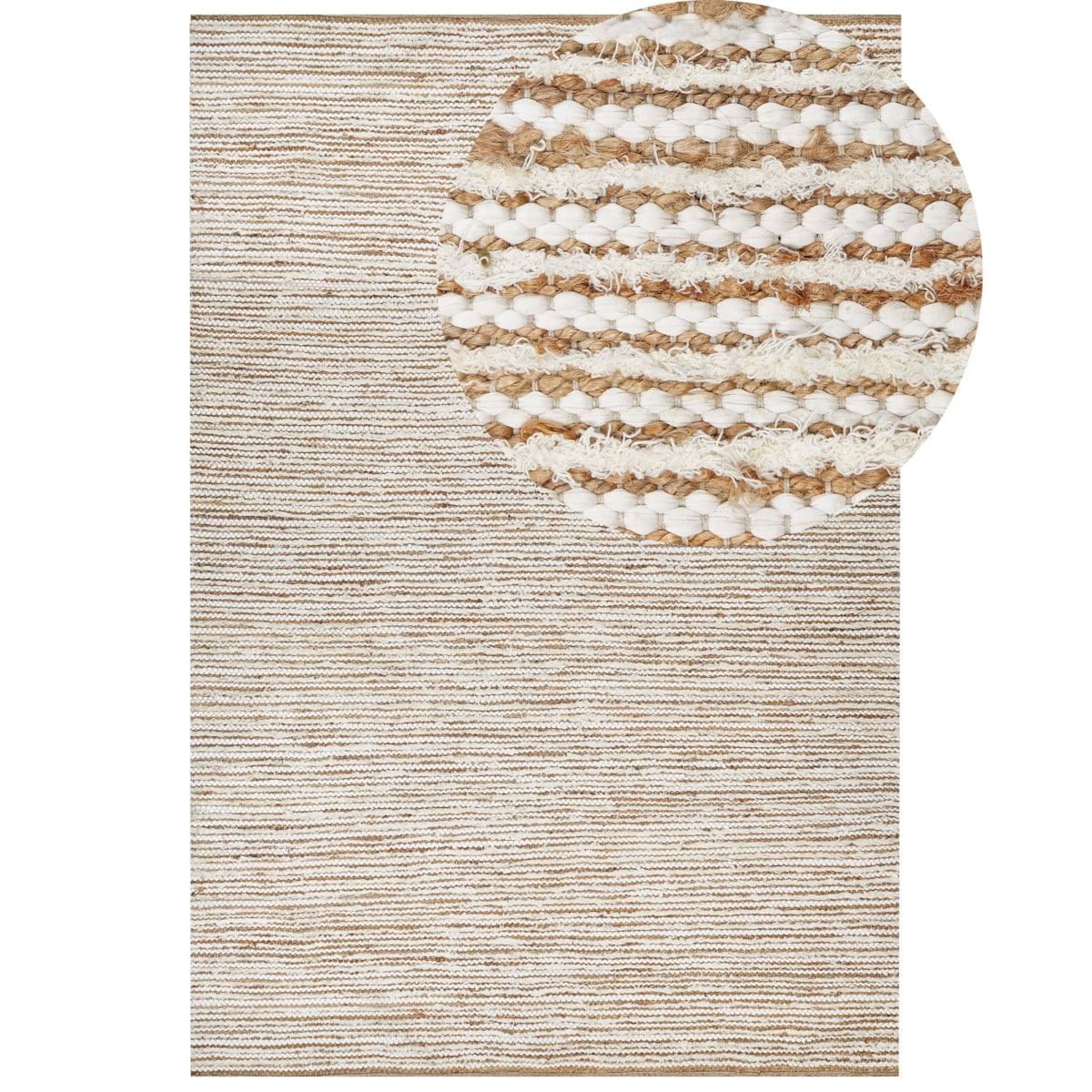 Dywan bawełniany 200 x 300 cm beżowo-biały BARKHAN