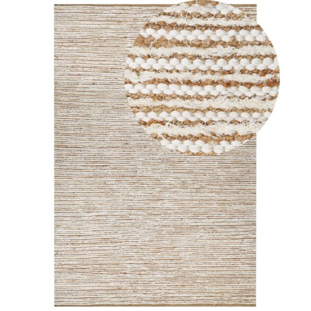 Dywan bawełniany 200 x 300 cm beżowo-biały BARKHAN