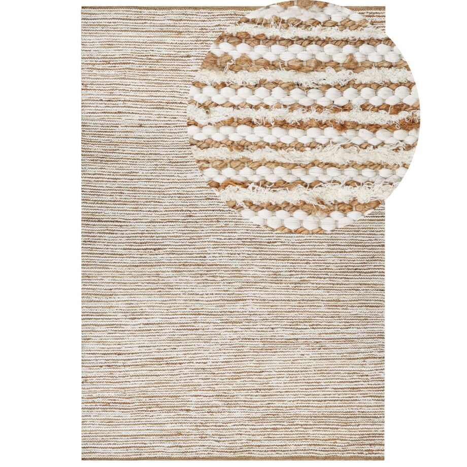 Dywan bawełniany 200 x 300 cm beżowo-biały BARKHAN