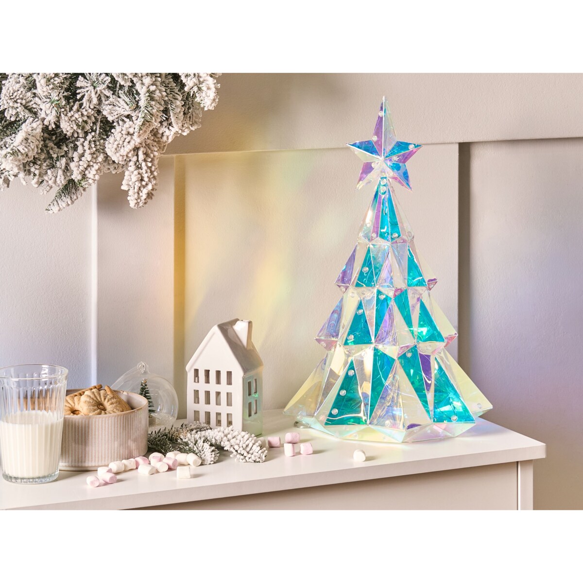 Dekoracja LED UNUKA Choinka 25 cm Kolorowy