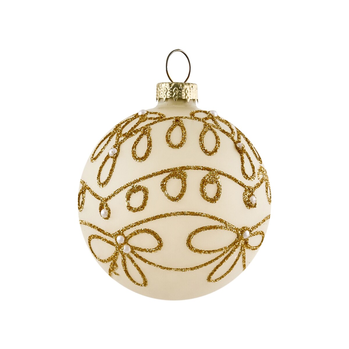 Zestaw 70 bombek FLICKER Szkło Złoty