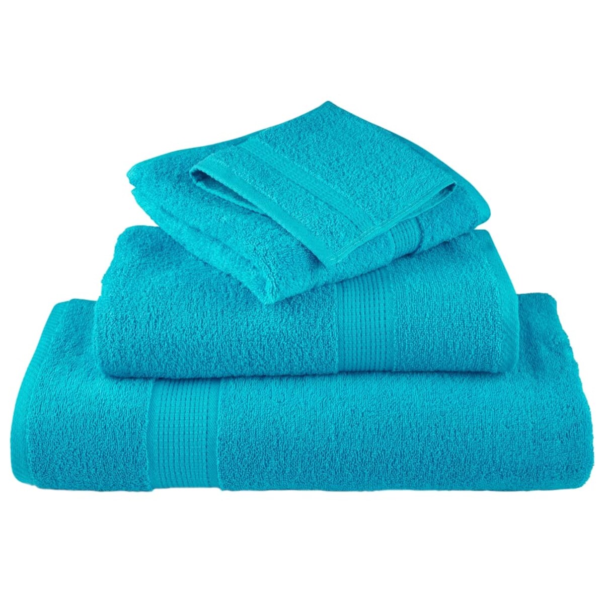vidaXL Ręczniki premium SOLUND 4 szt., turkusowe, 50x100 cm, 600 g/cm²