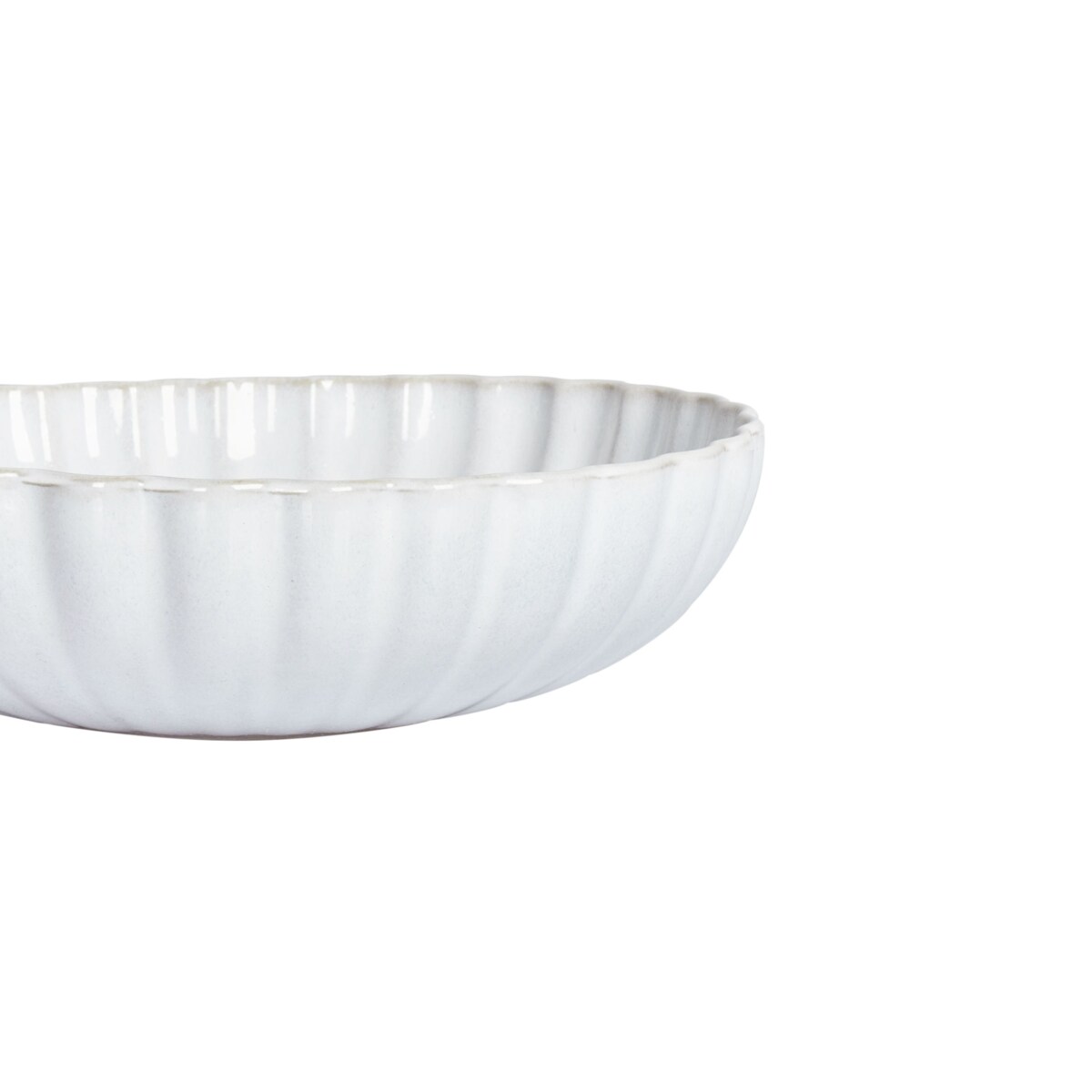 Zestaw 4 głębokich talerzy NETTLE Kamionka Złamana biel