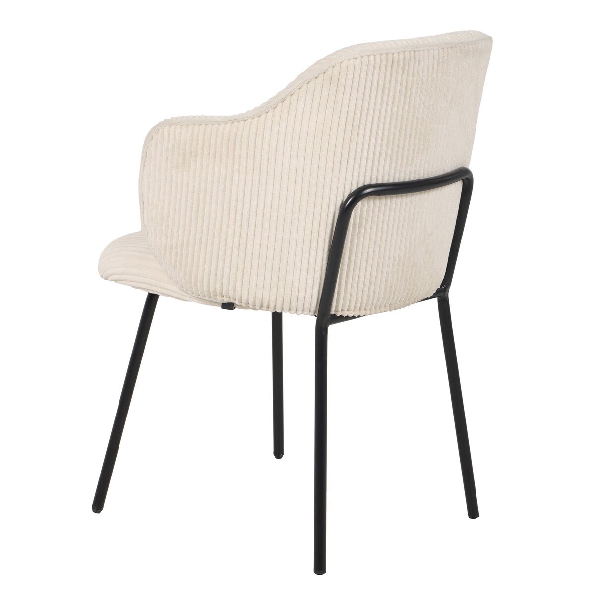 Krzesło tapicerowane AMELIA sztruks welurowe ecru