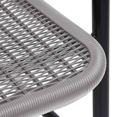 vidaXL Krzesła ogrodowe, 4 szt., rattan syntetyczny i stal, 110 kg