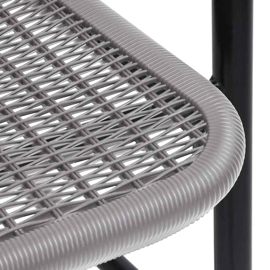 vidaXL Krzesła ogrodowe, 4 szt., rattan syntetyczny i stal, 110 kg