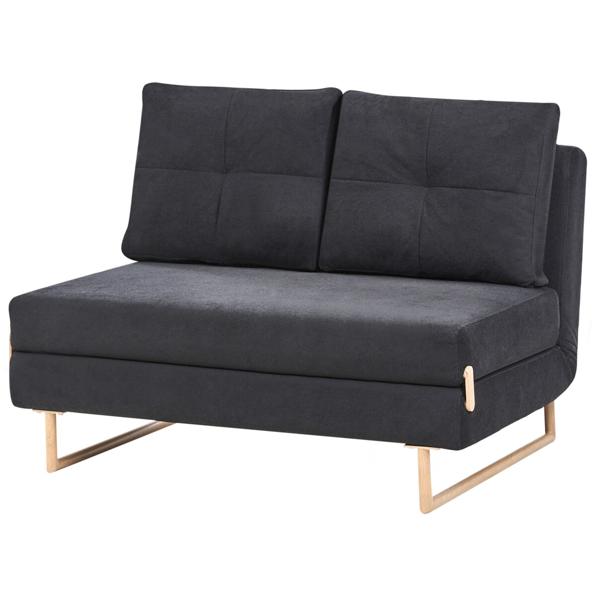 Sofa rozkładana dla 2 osób JERSLEV Czarny