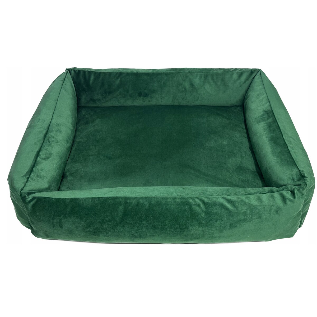 Legowisko Dla Psa Kanapa Posłanie Welurowe 90X75 Cm Prestiżowe Zielone
