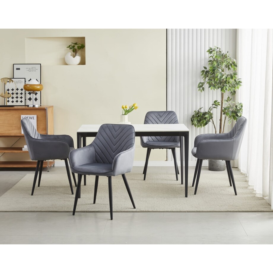 Krzesło Do Jadalni Kuchni Salonu Ciemnoszare