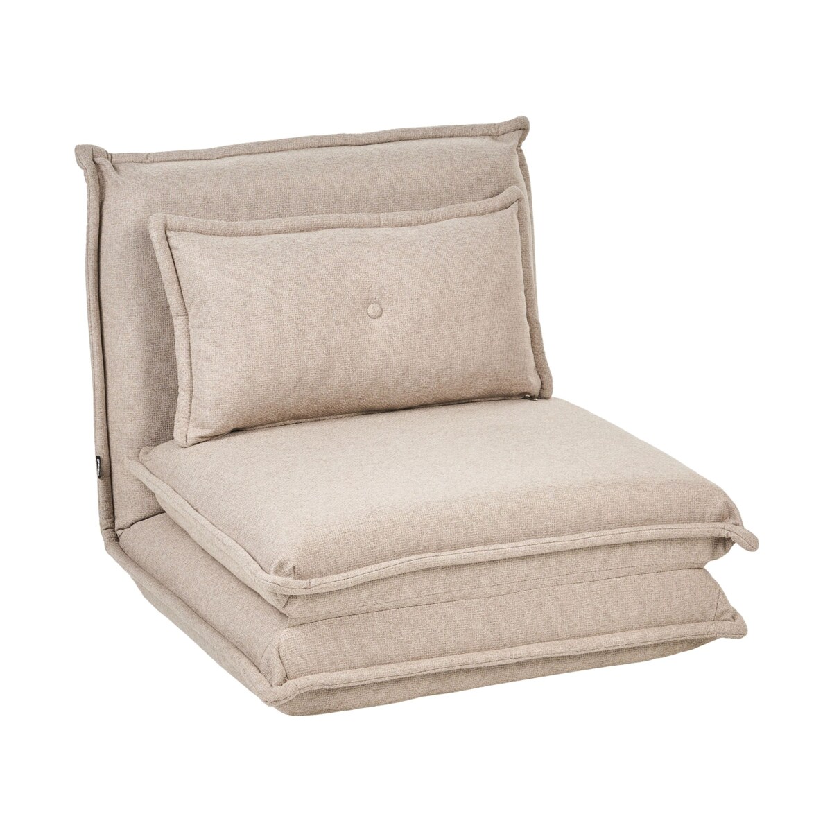 Fotel rozkładany z poduszką jednoosobowy DELLEN Beżowy