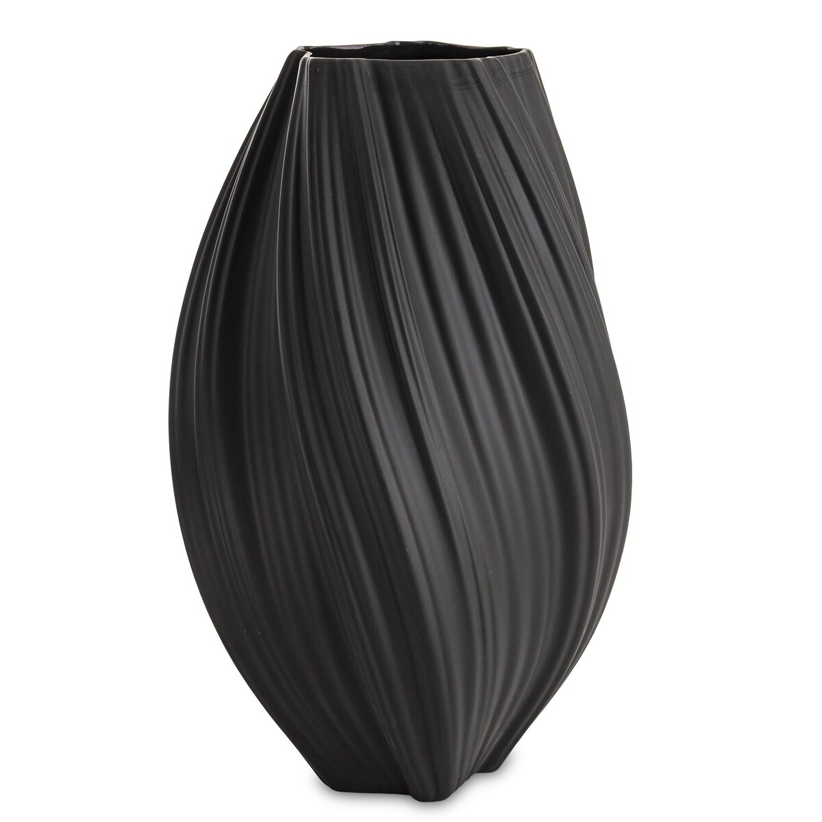 Wazon porcelanowy 34x18x18 cm MARIKO czarny