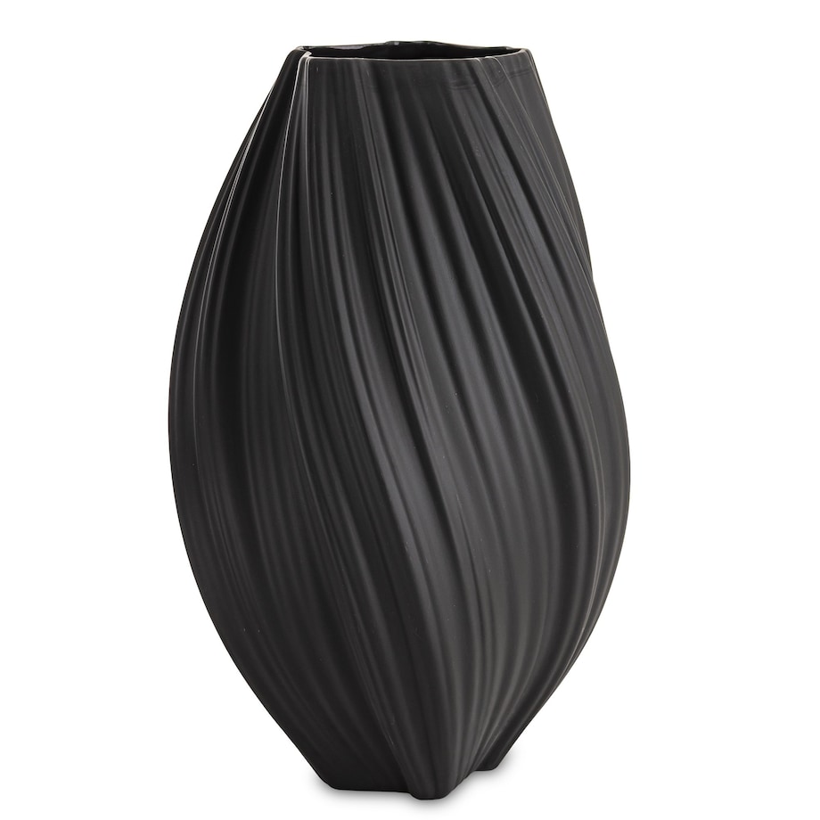 Wazon porcelanowy 34x18x18 cm MARIKO czarny