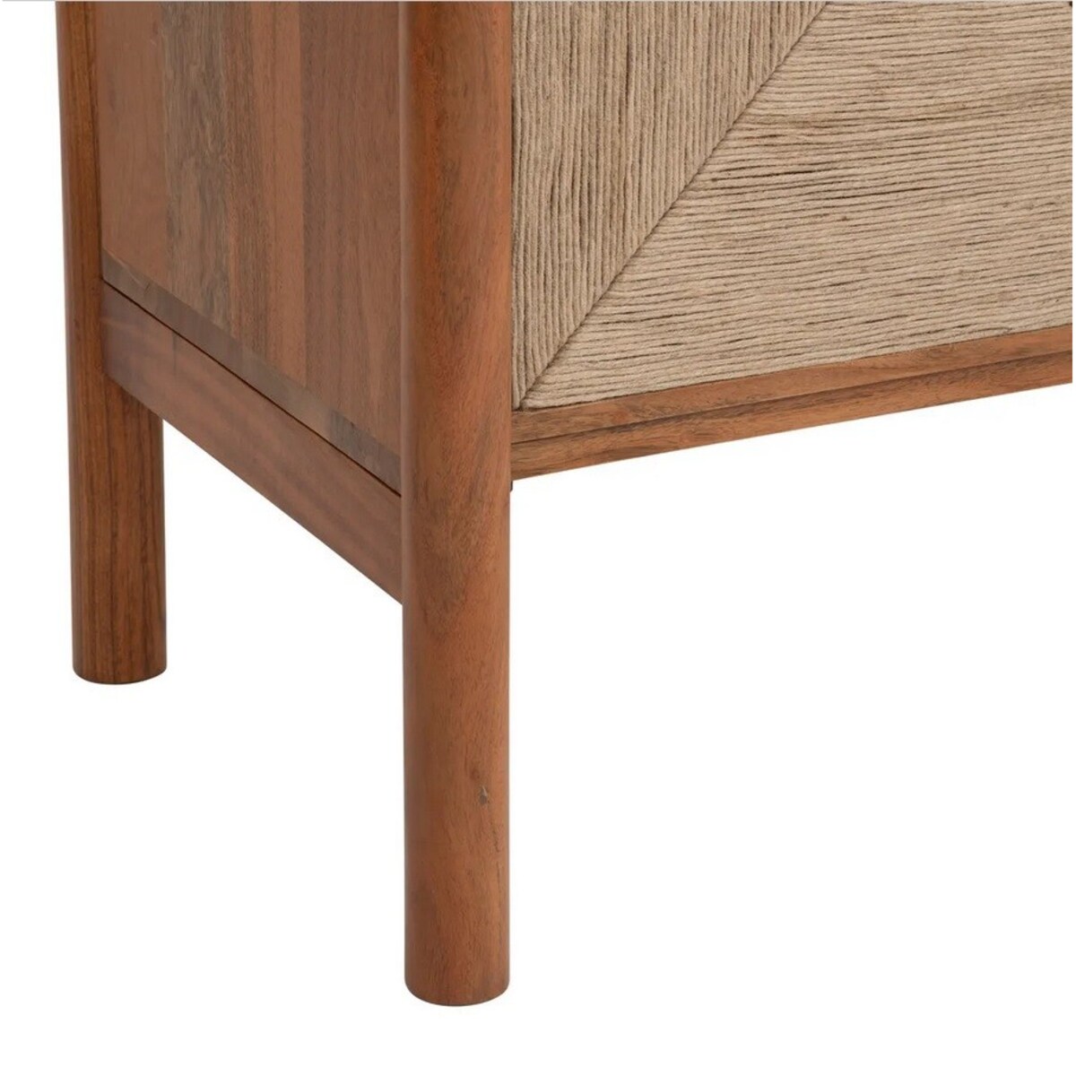 Regał z drewna akacji z plecionką Noma 150x124 cm